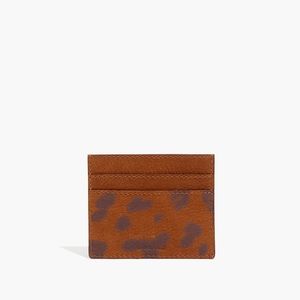 Madewell Nubuck Card Case: Leopard Print Edition